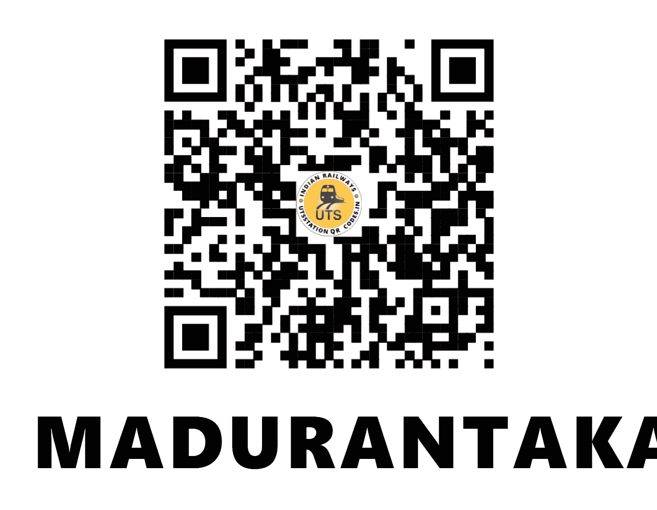 UTS QR Code for MADURANTAKAM - MMK - SR (TAMIL NADU)